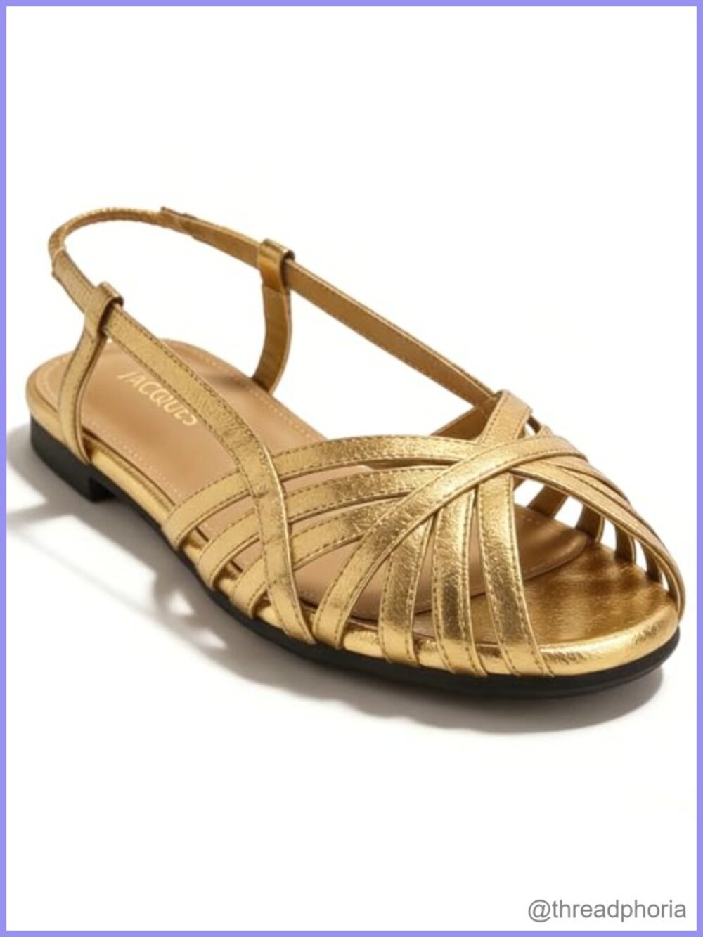 Womens Woven Slingback Flat Sandals Open Toe Slip On Low Block Heel Faux Leather